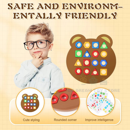 DIY Geometric Shape Color Matching 3D Puzzle Baby Montessori Learning Educational Interactive Battle Game Toys for Children Gift